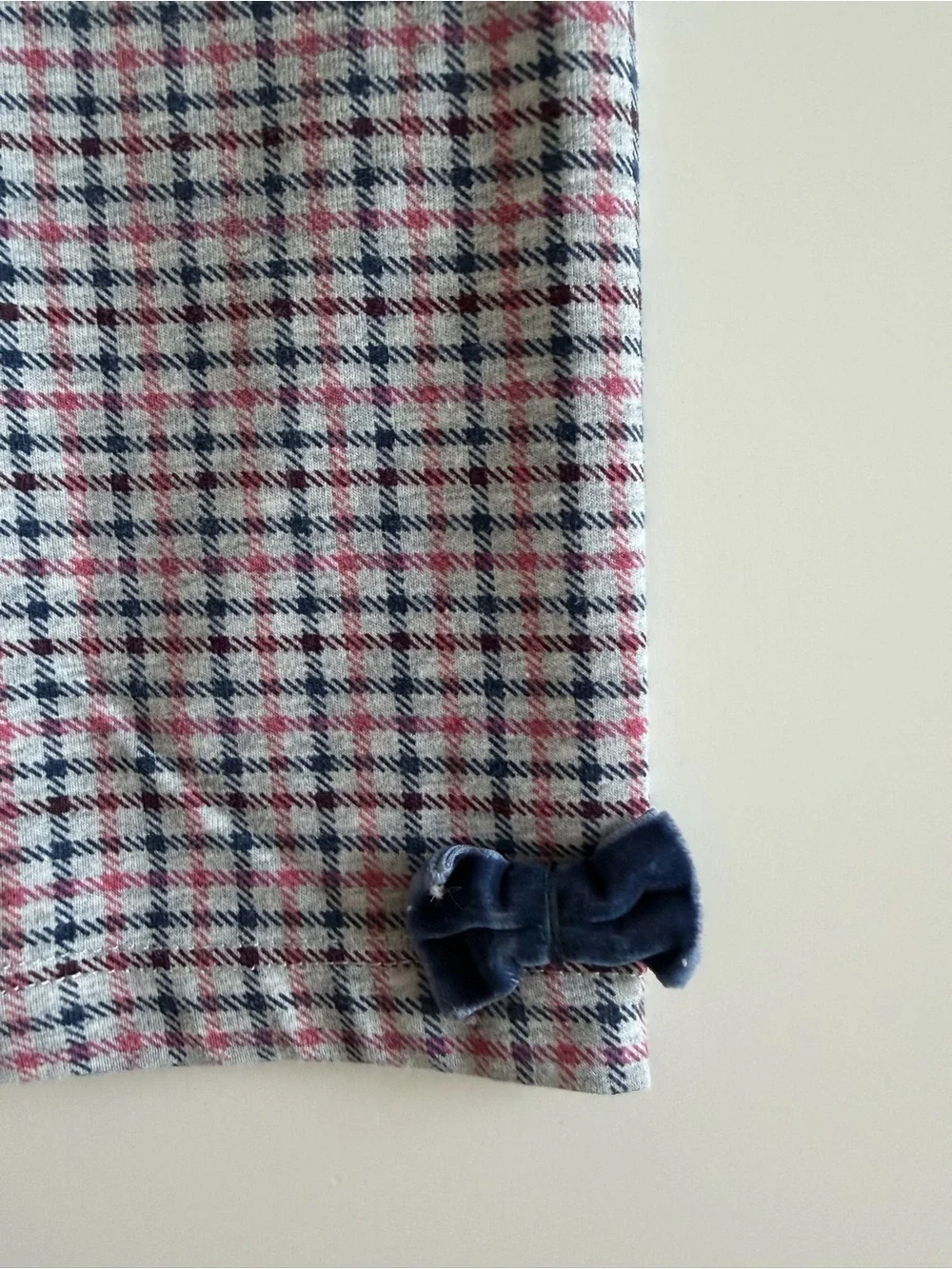 Macy's First Impressions 3T Plaid, Bows, Dog 